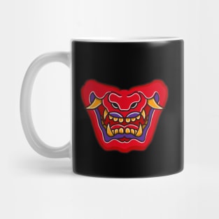 Japanese Devil Face. Mug